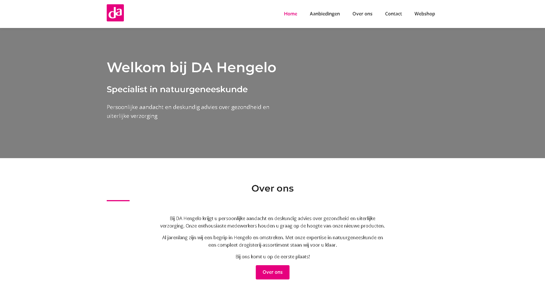 Screenshot Da Hengelo website